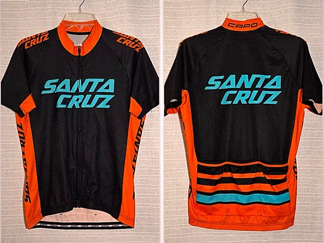 Santa Cruz Bicycles Cycling Jersey Capo Men Small Black Orange NWT Made in Italy