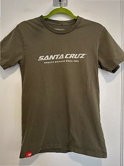 Santa Cruz Bicycles Logo Y2k Lightweight short-sleeve Sz:S Squared Up olive tee